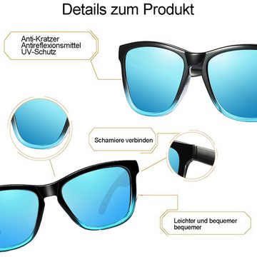 Rnemitery Sonnenbrille Unisex Rechteckige-Polarisierte Sonnenbrille Klassische Fahrbrille