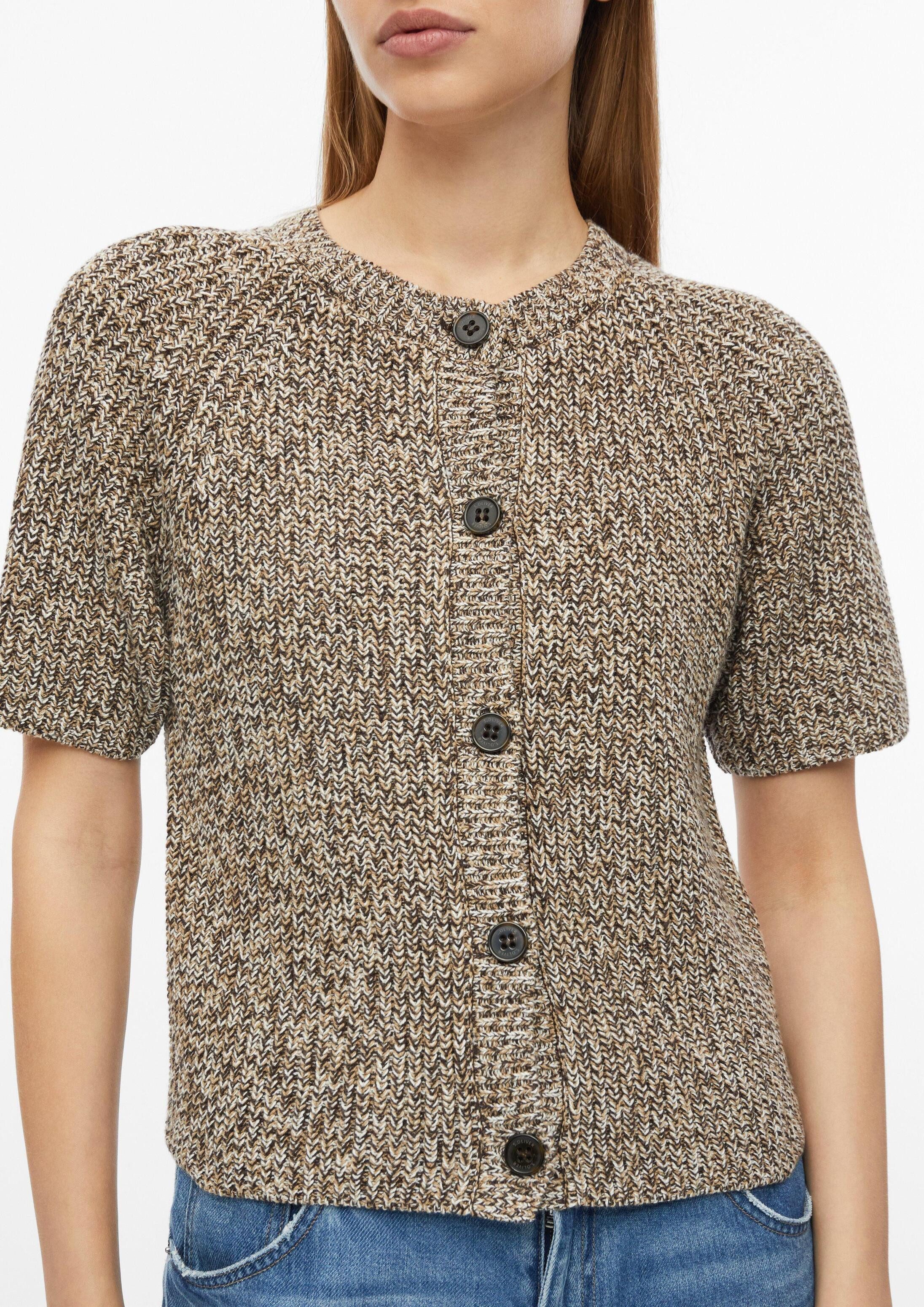 s.Oliver Cardigan Strickjacke Melierte Strickjacke mit Knöpfen – Bild 4 von 5