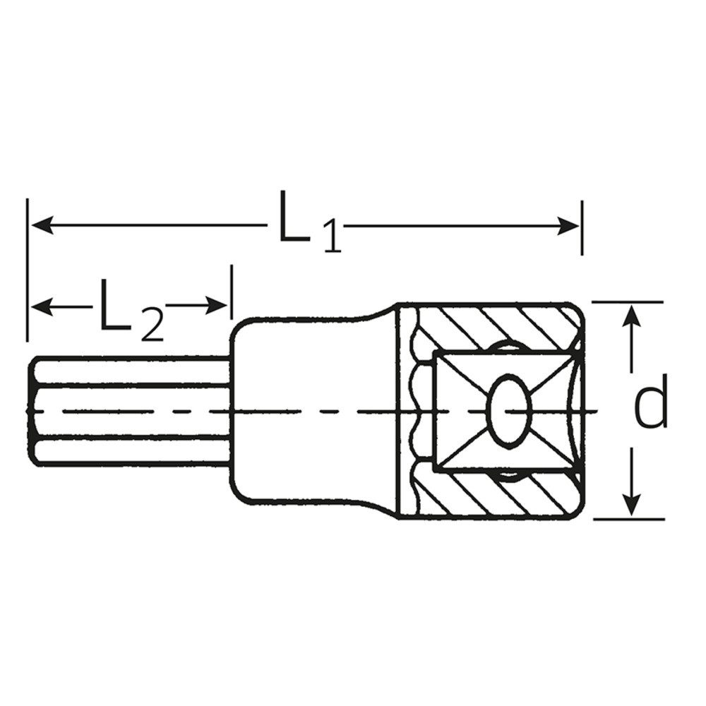 Stahlwille Steckschlüssel 54 INHEX-Einsätze 1/2 14 mm