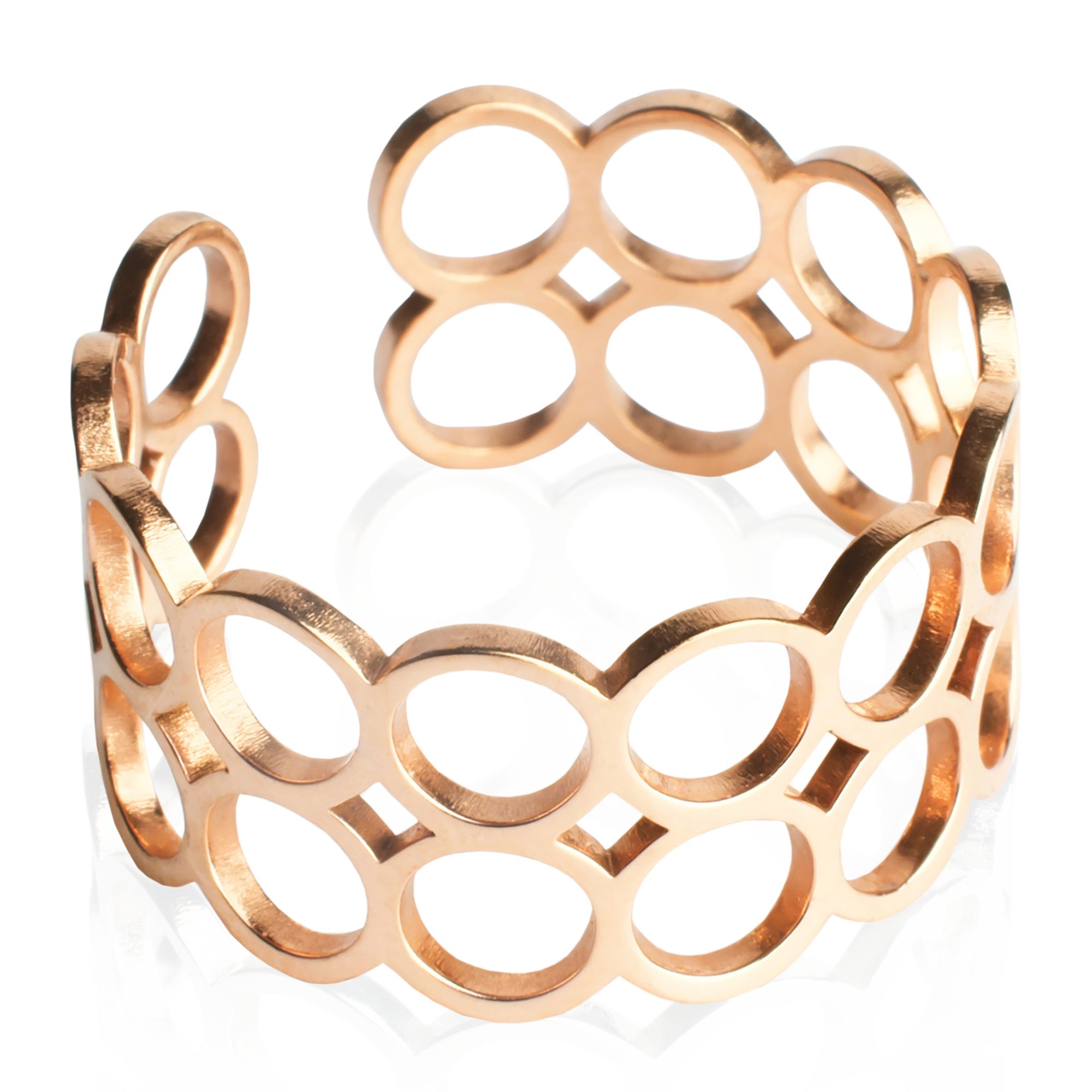 ALEXASCHA Fingerring Geometrischer Edelstahlring • verstellbare Größe • Offener Ring Damen