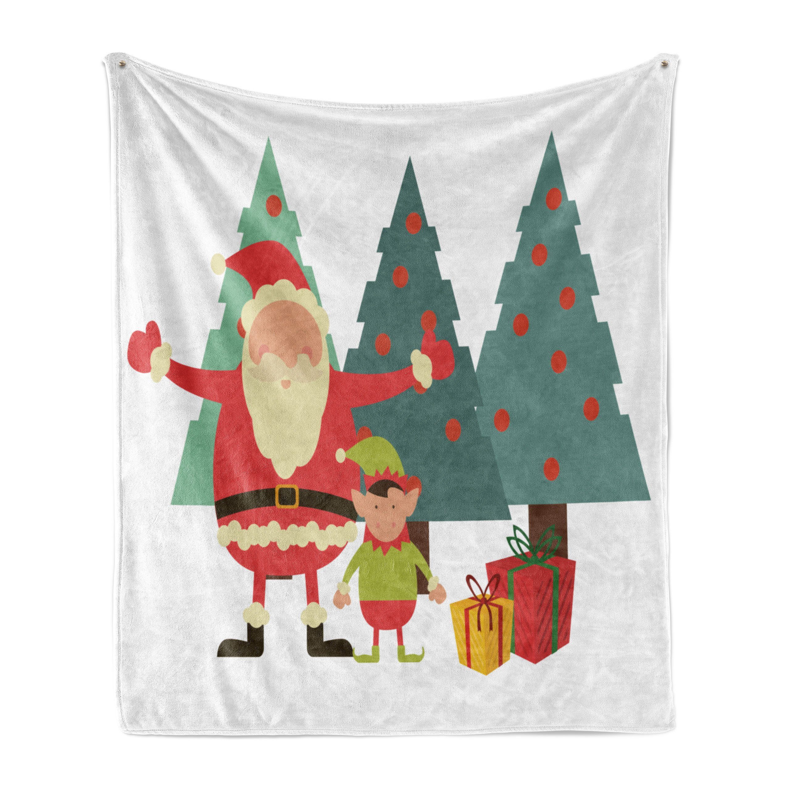Wohndecke Gemütlicher Plüsch für den Innen- und Außenbereich, Abakuhaus, Elf Weihnachtsmann Little Man Presents