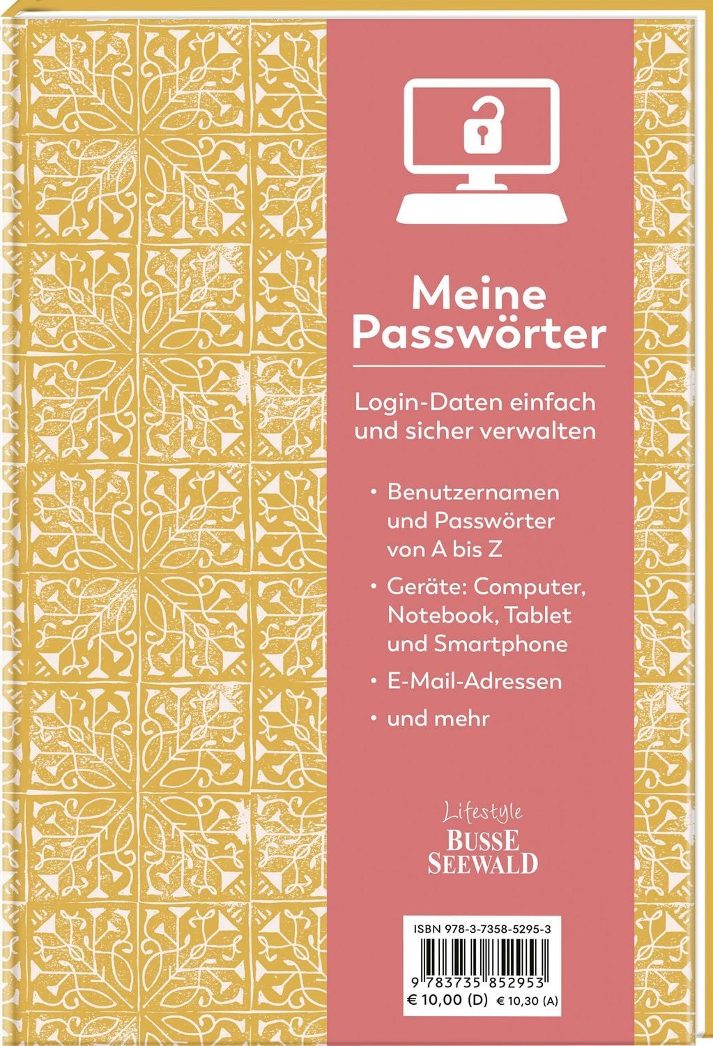 Meine Passwörter. Ein Eintragebuch für Ihre Zugangsdaten, das Sie einf / Frechverlag, Log-in-Daten sicher verwalten. Für Webseiten, Handy-Daten, Internet-Zugänge