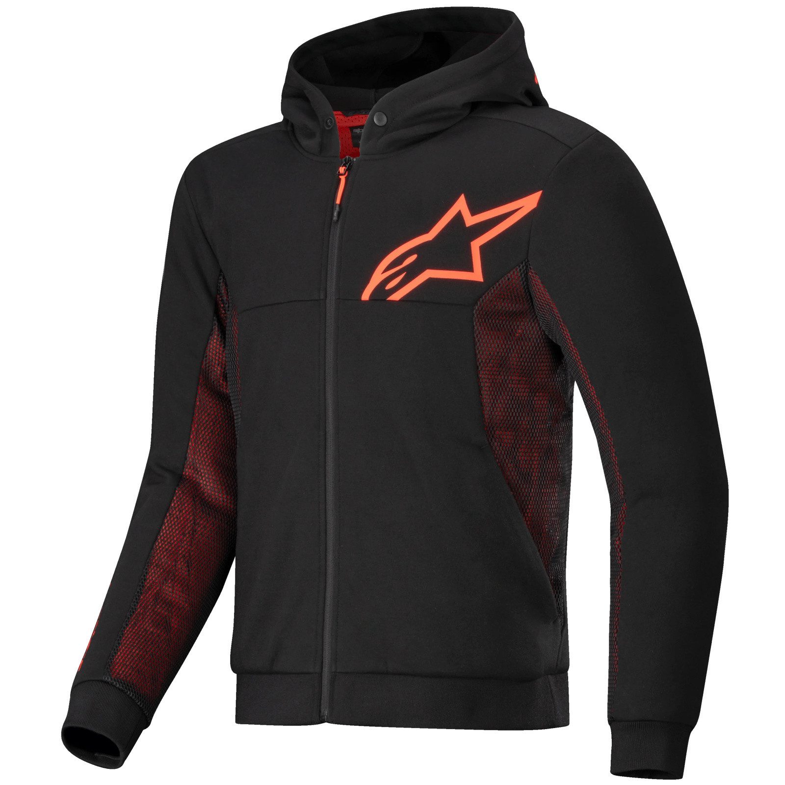 Alpinestars Motorradjacke Alpinestars Chrome Air Sport Hoodie Schwarz / Rot günstig online kaufen