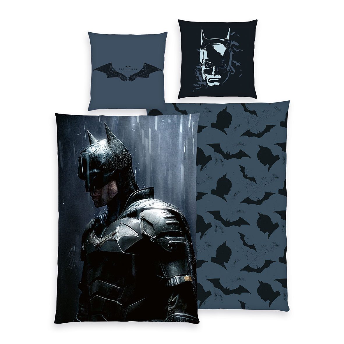 Batman Kinderbettwäsche - Classic - 135x200cm + 80x80cm, 100% Baumwolle