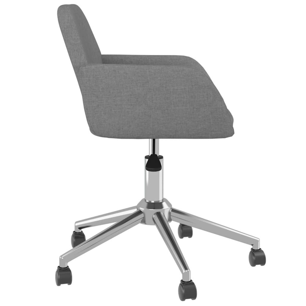 vidaXL Bürostuhl Bürostuhl Drehbar Hellgrau Stoff (1 St)