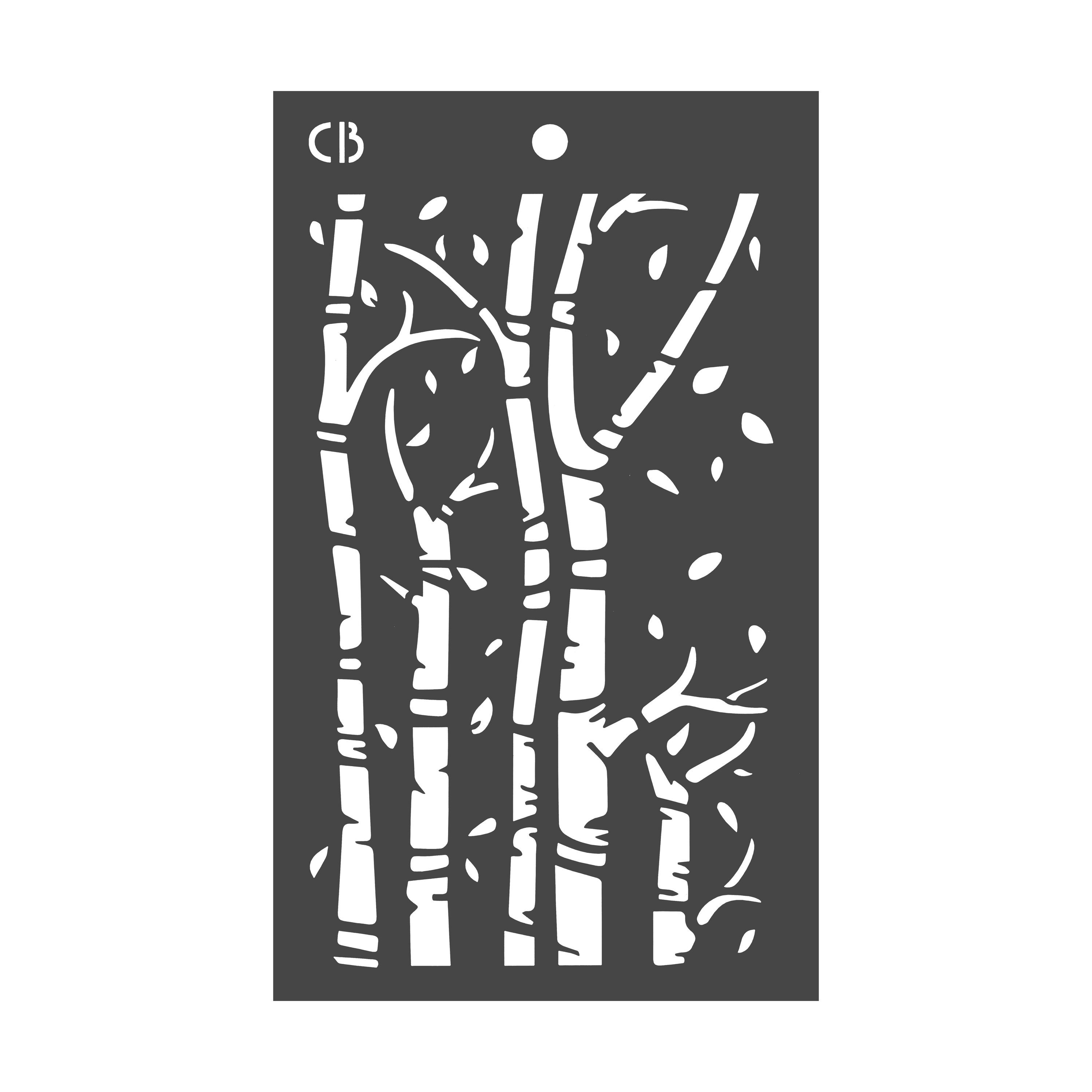 Ciao Bella Malschablone Birch trees, 24 x 14,4 cm
