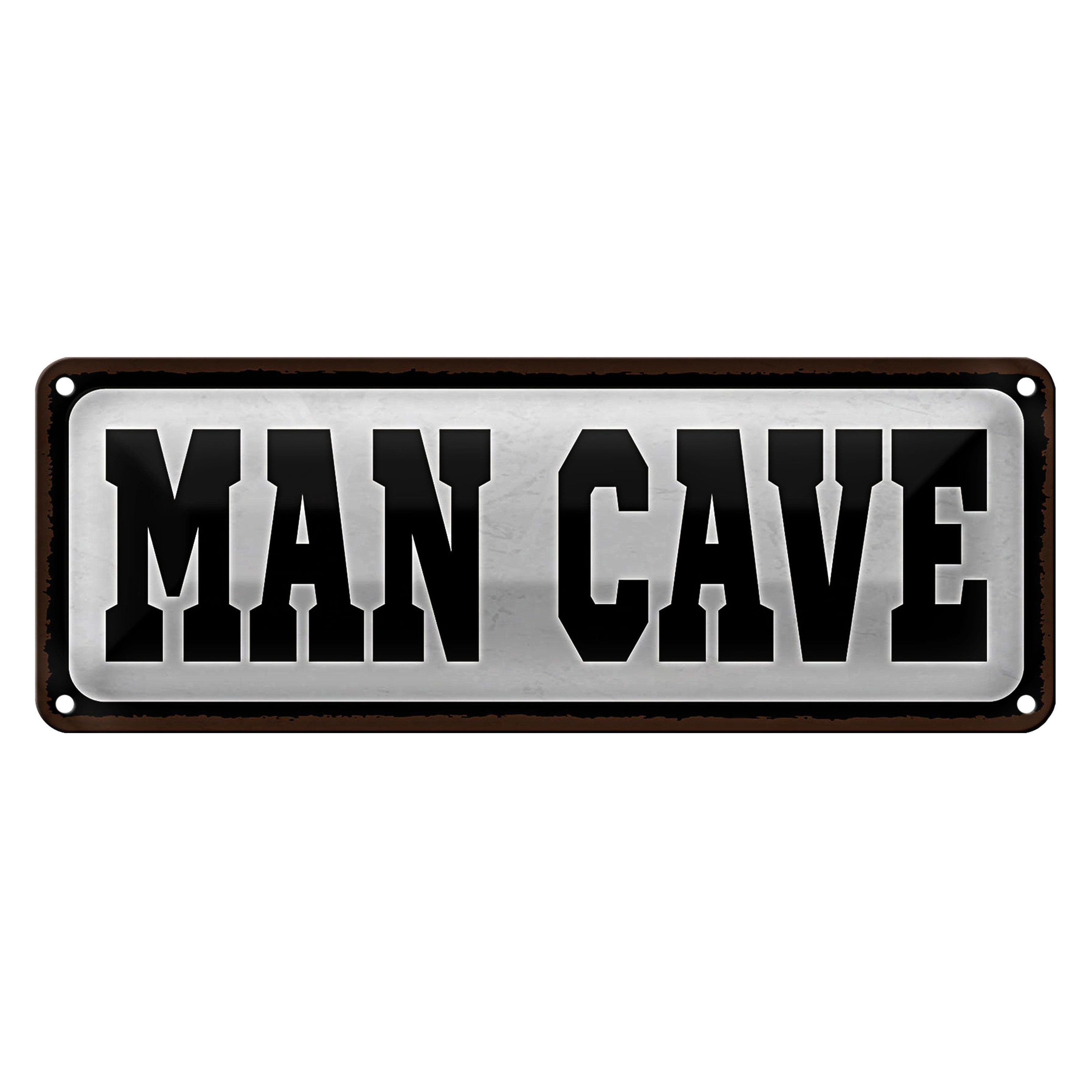 Roomando Metallschild Blechschild Spruch 27x10cm Man Cave Dekoration
