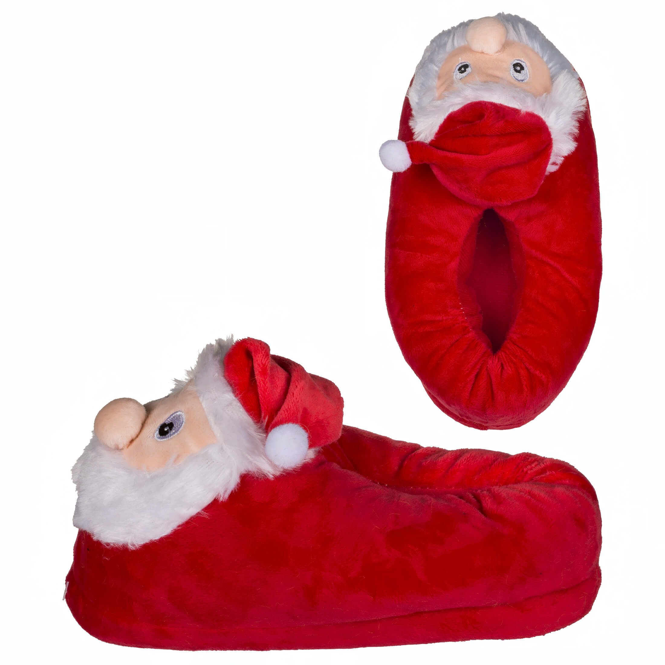Out of the Blue Kuschel Weihnachtsmann Pantoffel Kinder Hausschuhe 31/32 Pantoffel (2-tlg) Kinder Pantoffel, Hausschuhe, rutschhemmende Sohle