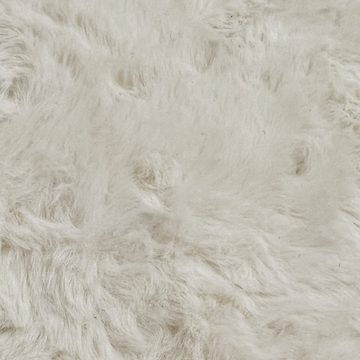Teppich Kunst Hasenfellteppich schön weich – 11 mm Florhöhe – creme, Teppich-Traum, rund, Höhe: 11 mm