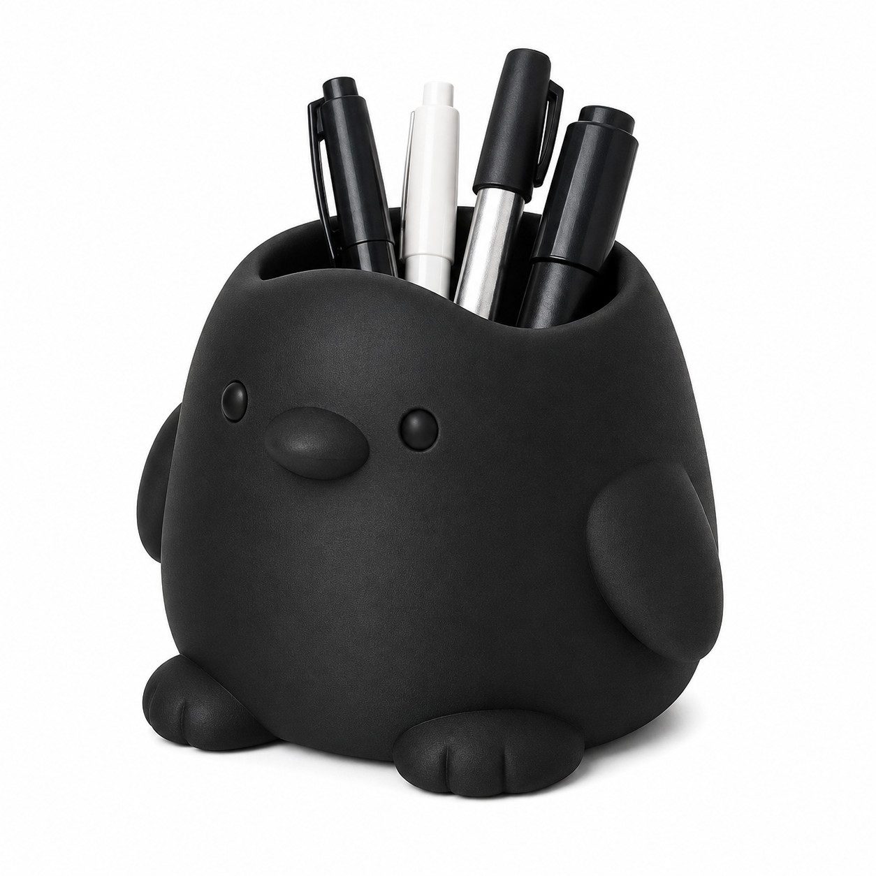 Alpha Electronics Schreibtisch-Organizer Stifthalter im Pinguin-Kopf Design Büro Homeoffice (Spar-Set, 1 St., 1tlg), Hochwertiger 3D Druck, Kinderzimmer, Schreibtisch, Gaming Room
