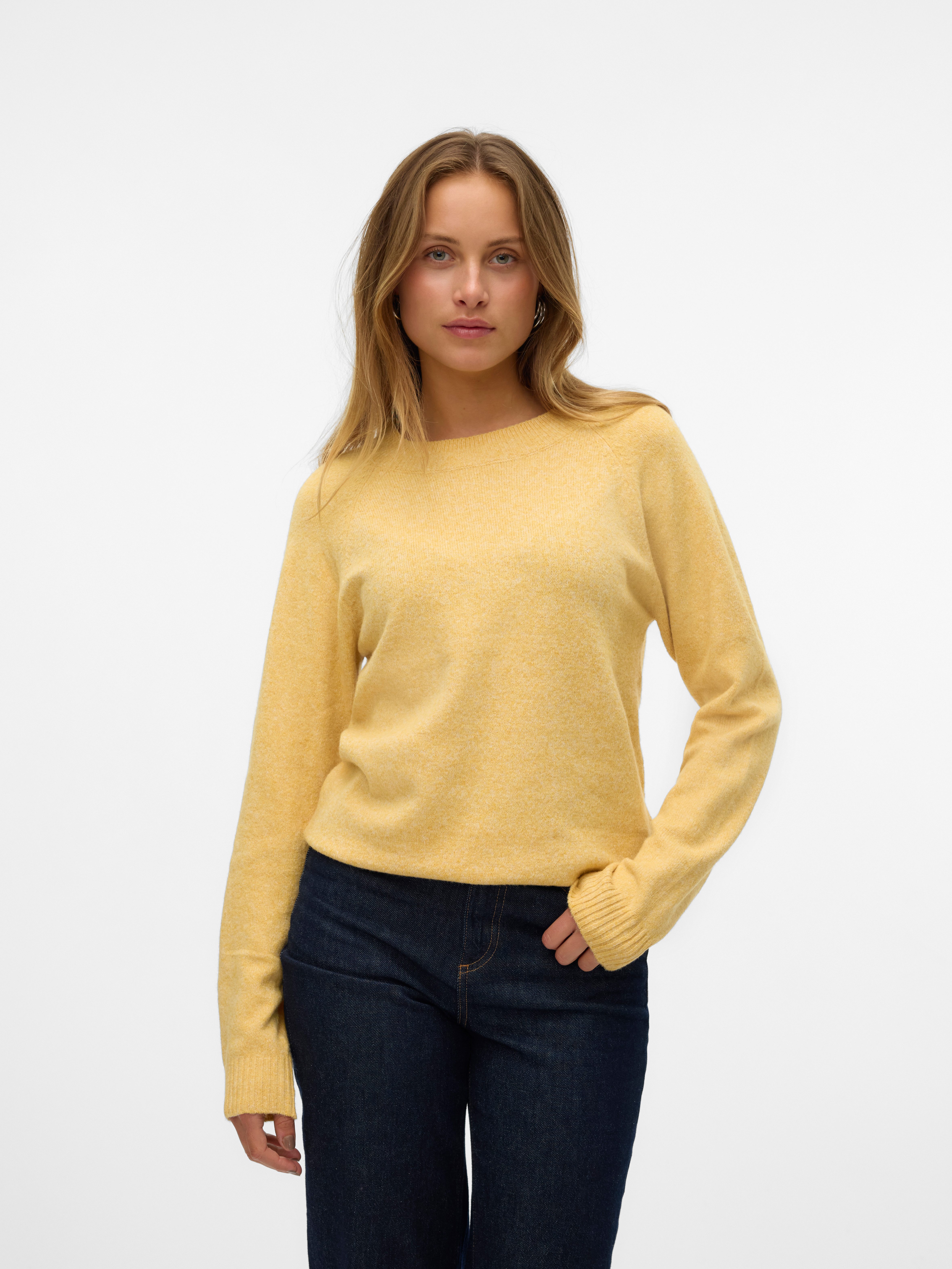 VERO MODA Vmdoffy Pull Col Rond Femme - Tricot Doux Et Confortable