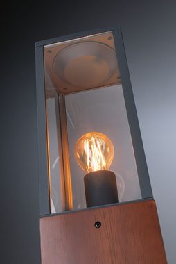 Paulmann LED Gartenstrahler Lichtobjekt Timba IP44 eckig 400mm max. 60W 230V E27 Holz, ohne Leuchtmittel