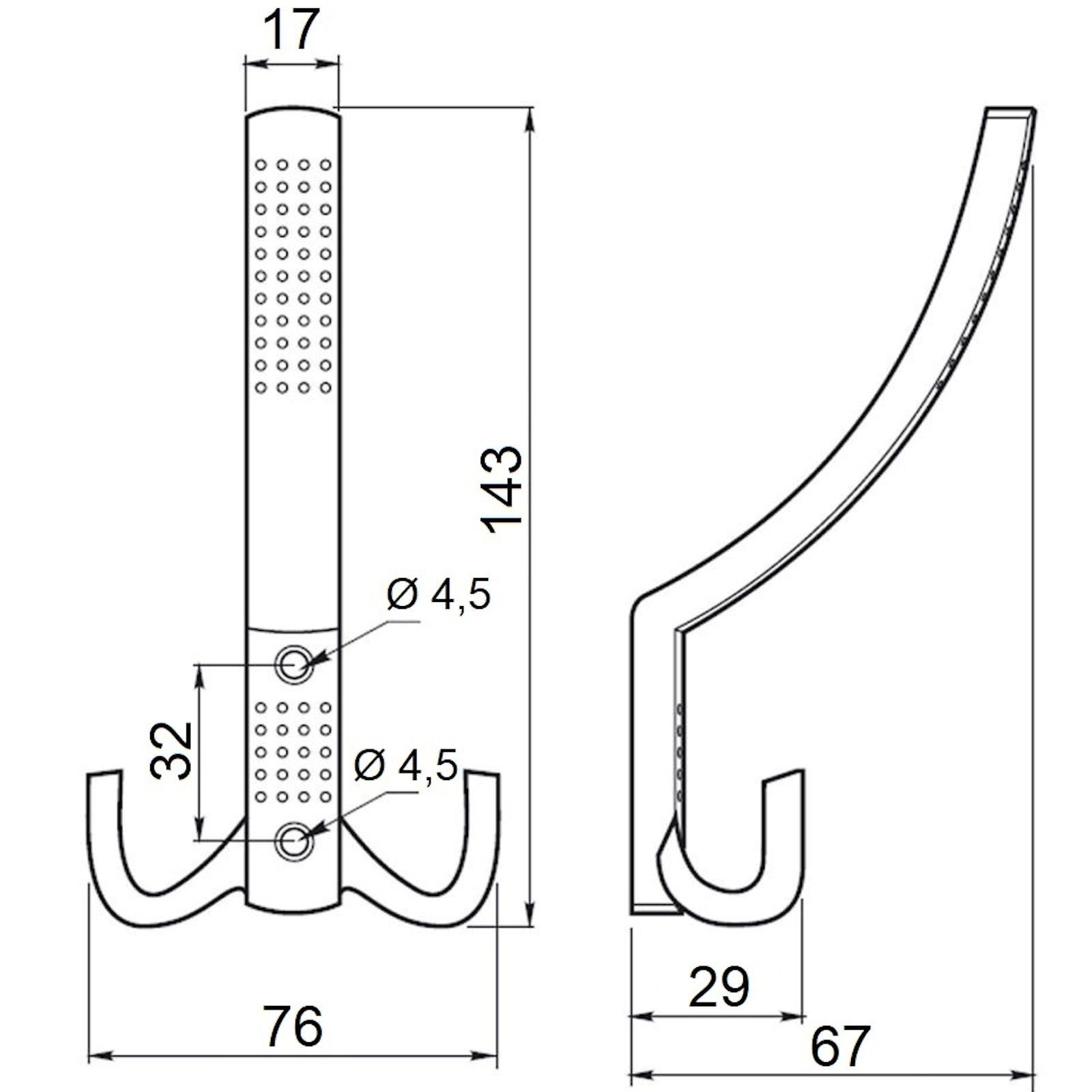 SO-TECH® Garderobenhaken Kleiderhaken JASMIN BA 32 mm, Zinkdruckguss, Bohrl günstig online kaufen
