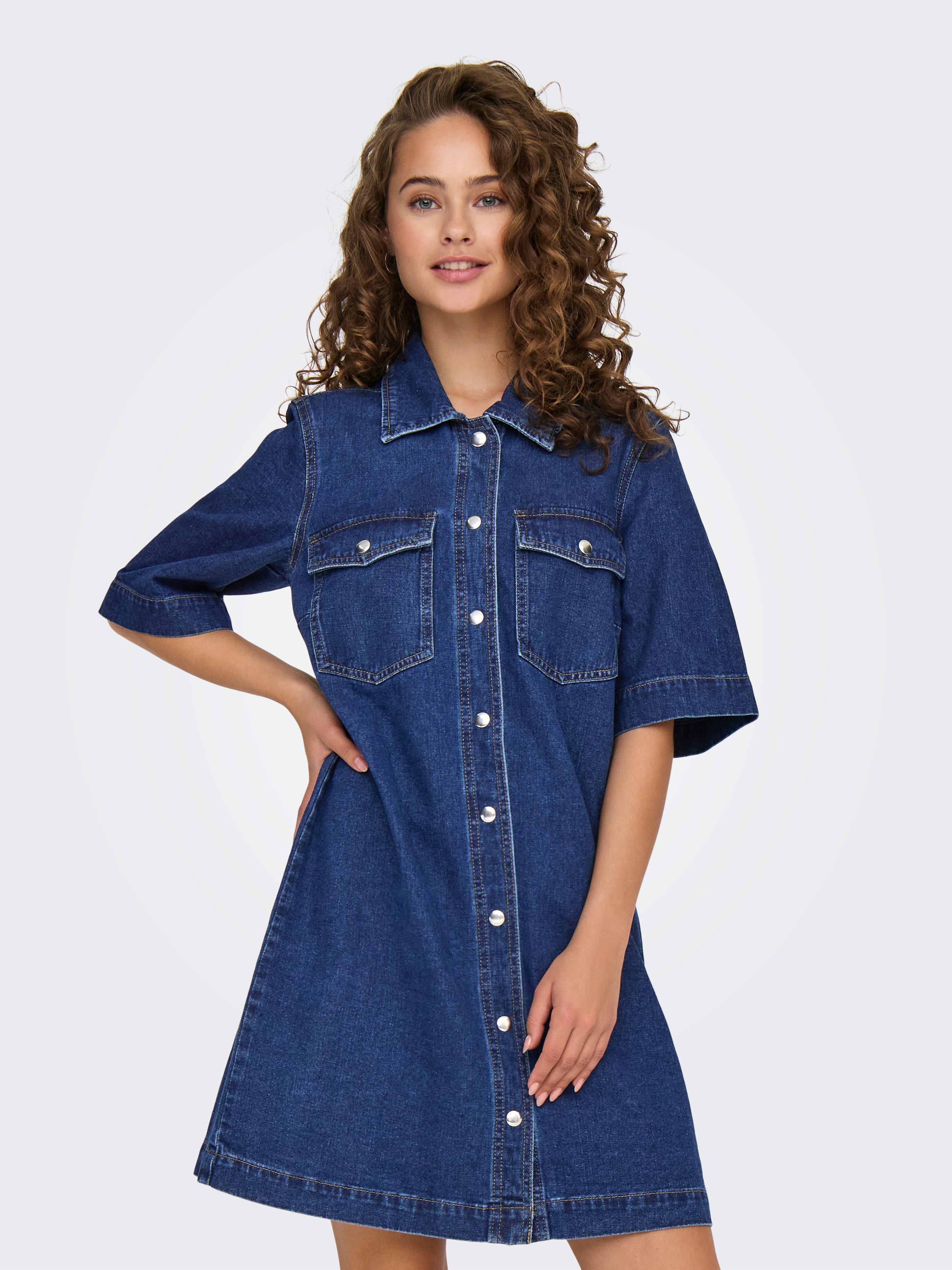 ONLY Jeanskleid ONLBELLE S/S BUTTON DRESS günstig online kaufen