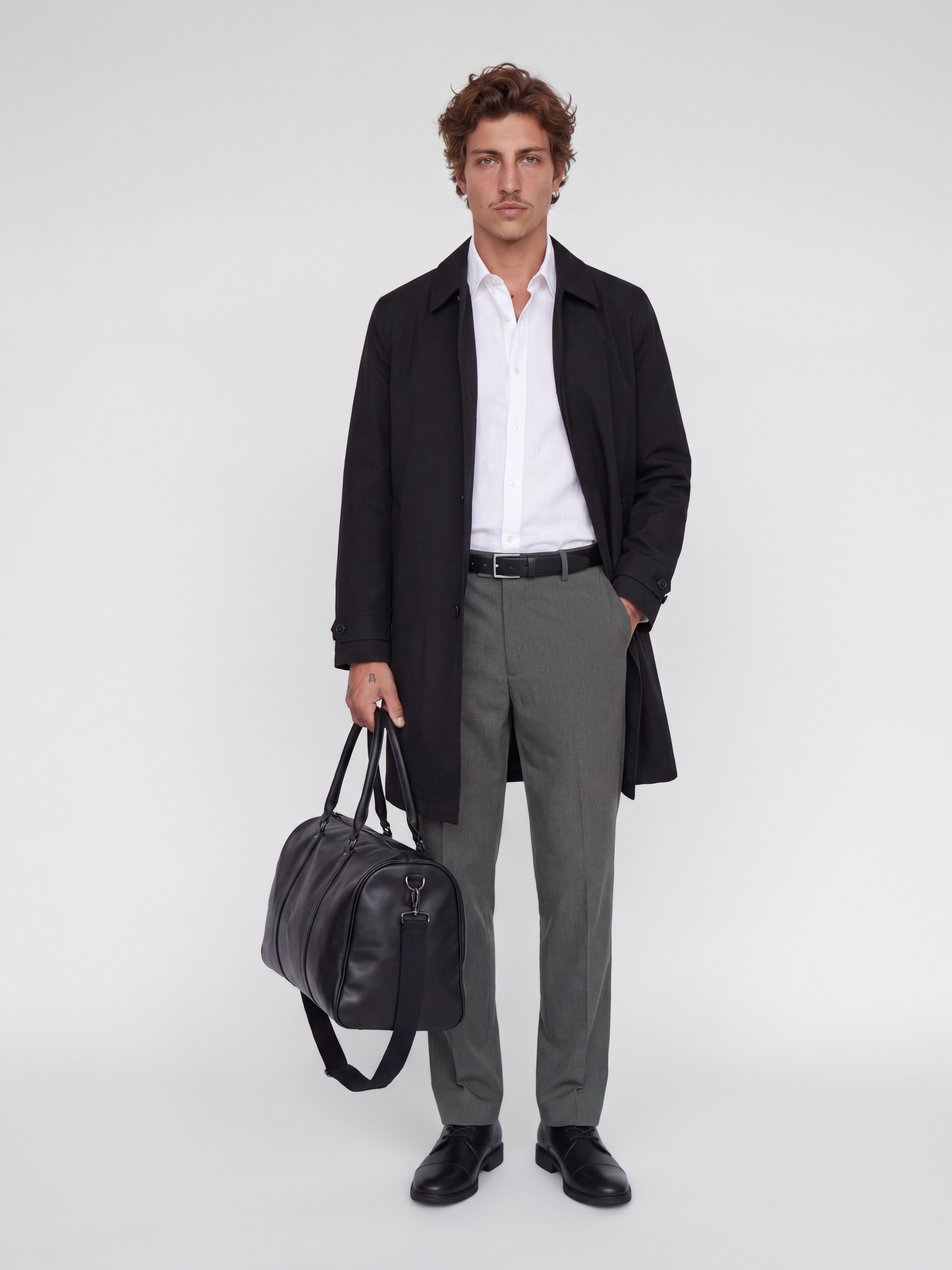 Jack & Jones Anzughose JPSTBILL TOBY CHINO NOOS Materialmix, weit – Bild 5 von 5