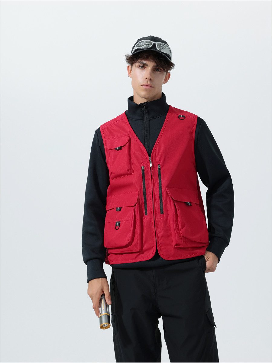 YOUTHUP Anglerweste Herren Utility Outdoorweste Multi Pocket Arbeitswesten