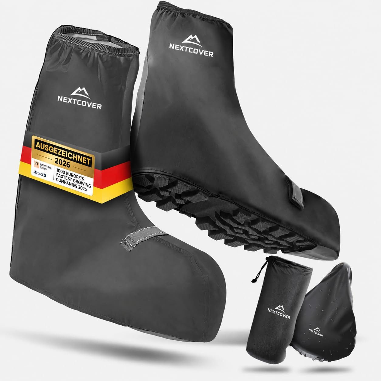 Nextcover Fahrrad-Überschuh Universelle Überschuhe Fahrrad I 100% Wind-& wasserdicht