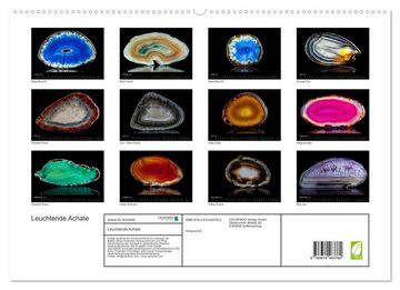 CALVENDO Wandkalender Leuchtende Achate (Premium, hochwertiger DIN A2 Wandkalender 2023, Kunstdruck in Hochglanz)