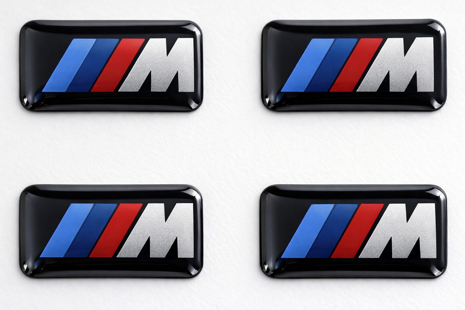 BMW Felgenaufkleber 4x BMW Emblem Plakette Aufkleber M-Zeichen Alufelgen 36112228660, (4tlg)