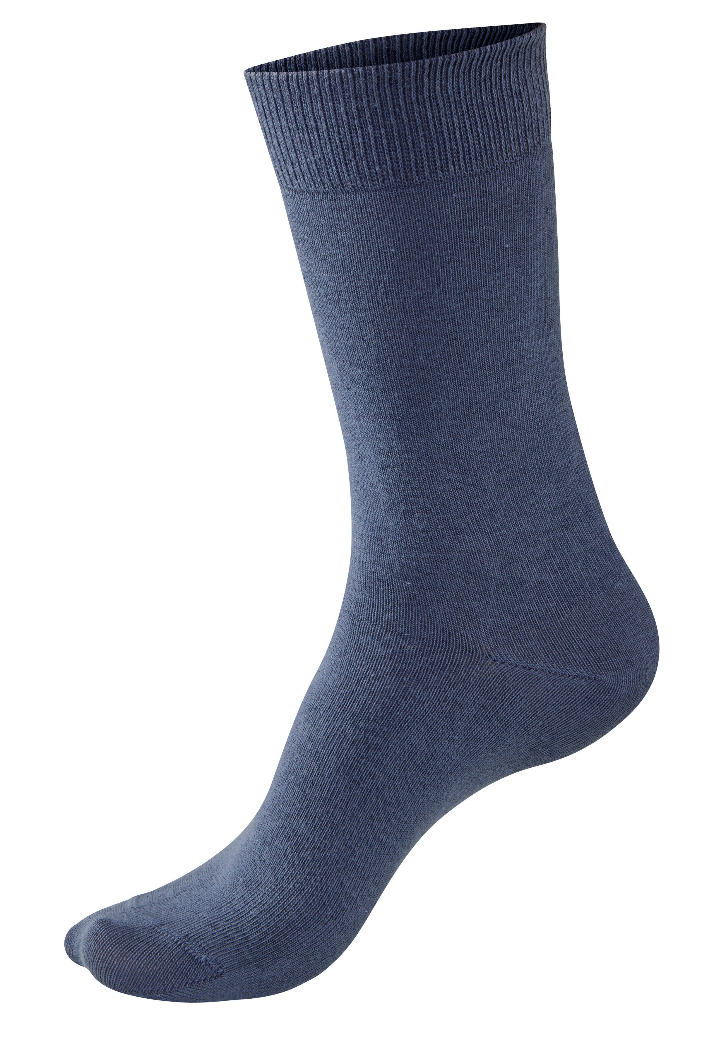 H.I.S Freizeitsocken Damen und Herren Atmungsaktiver Baumwollanteil, Business, Basic (Packung, 10-Paar, Gr. 35-38 bis 47-48) mit weichen Rippbündchen – Bild 5 von 5