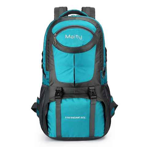 RAIKOU Rucksack 60L Wasserdichter Wanderrucksack Kletterrucksack Reiserucksack (Kletterfischer, Faltbare), ultraleichter, packbarer