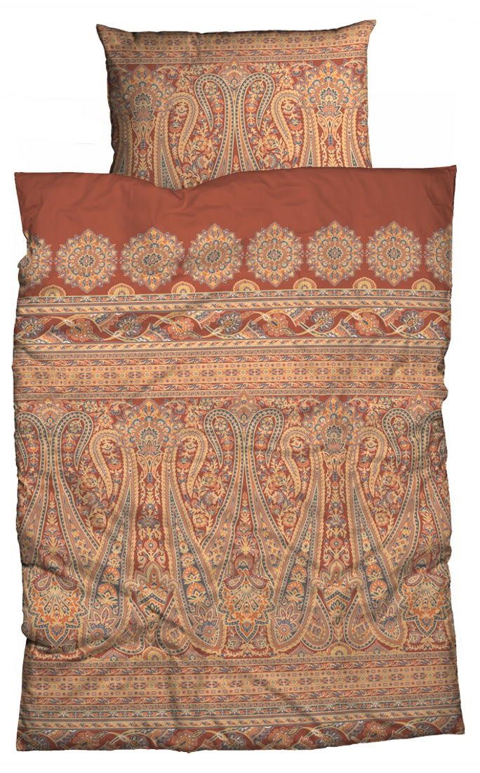 LIVING DREAMS Bettwäsche KIRANA reine Baumwolle Satin hautfreundlich hergestellt in EUROPA, Satin, italienischer Flair Paisleys Ornamente absolut hip