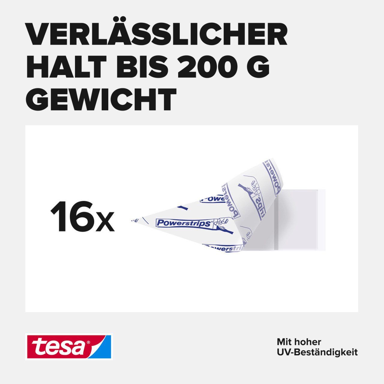 tesa Klebepad tesa Klebestreifen Traglast 200 g, 16 Stück
