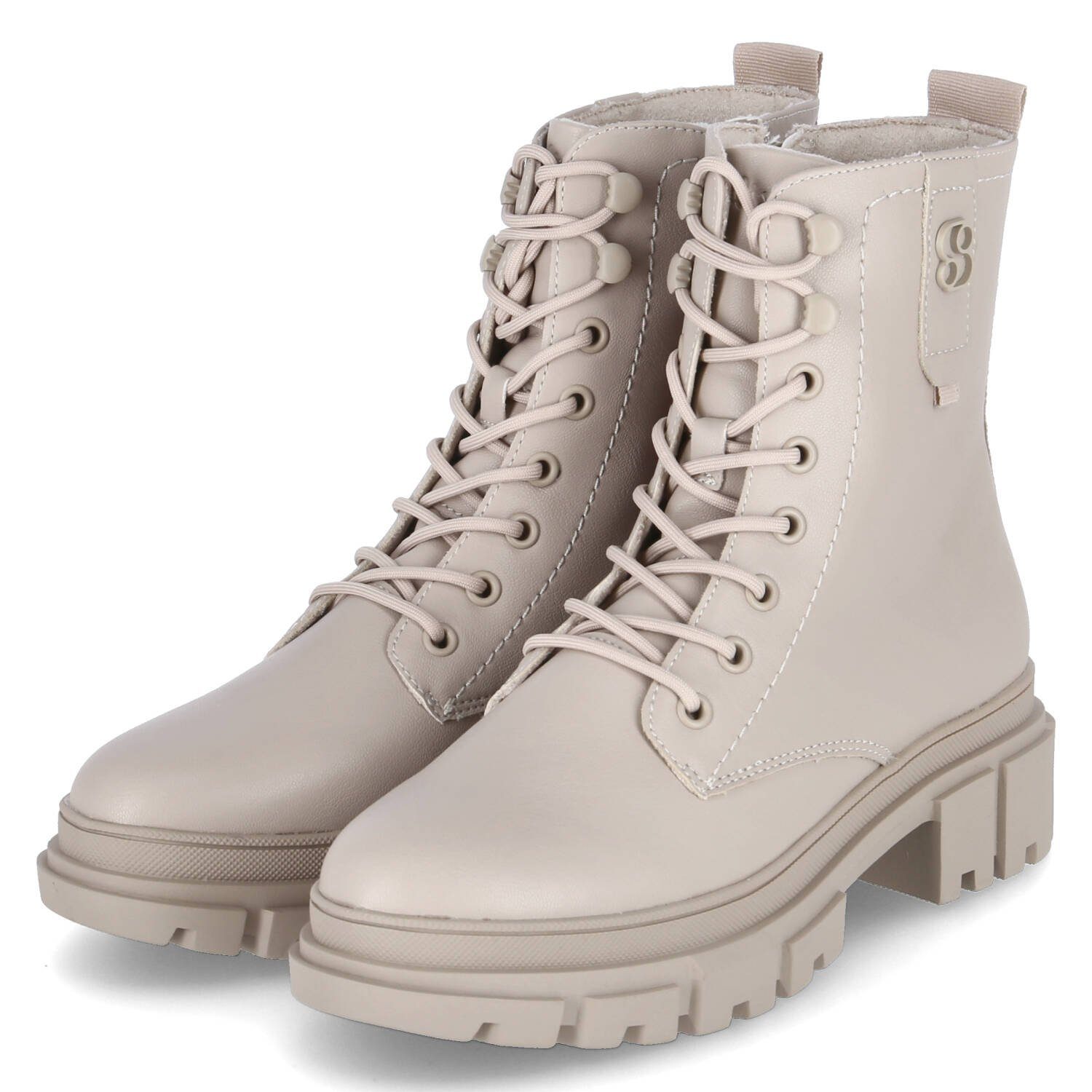 s.Oliver Combat Boots Schnürstiefel Ivory (20304157)