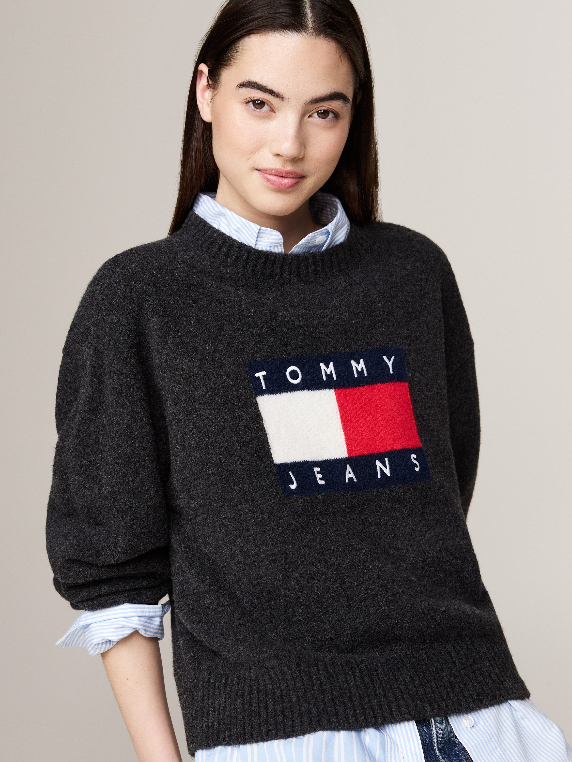 Tommy Jeans Curve Strickpullover TJW MELANGE günstig online kaufen