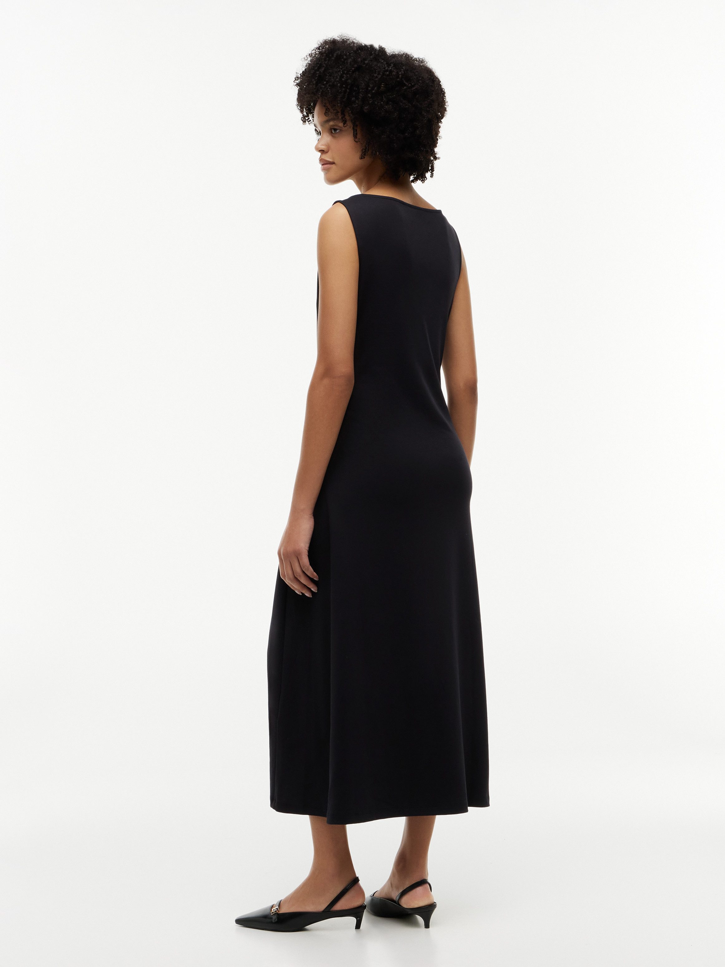 Tommy Hilfiger Jerseykleid INTERLOCK KNOT DETAIL DRESS Baumwolle, Interlock