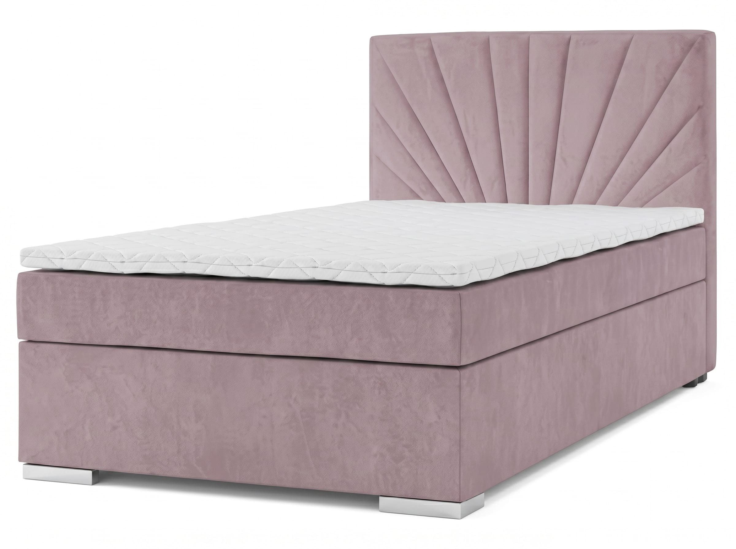 Xlmoebel Boxspringbett Rosa Boxspringbett 100 x 200 cm für das Schlafzimmer (1-St., 1-tlg)