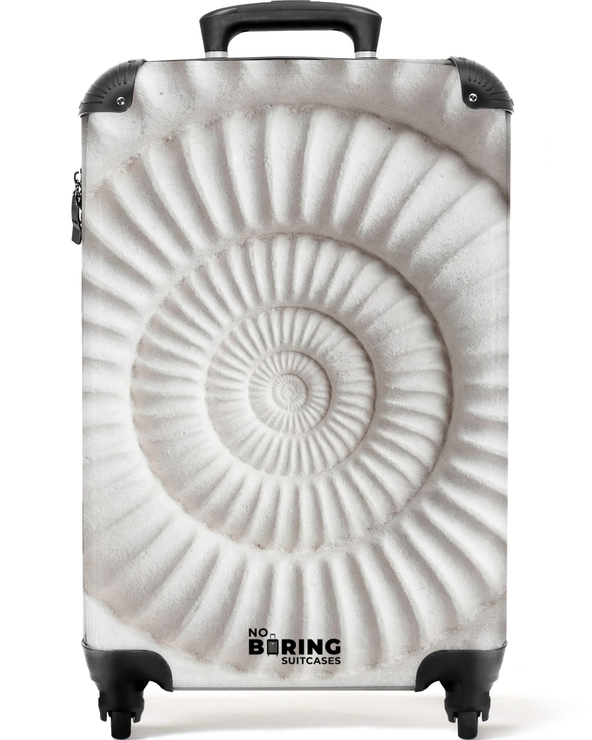 Hartschalen-Trolley Muschel - Spirale - Weiß 55x35x20cm