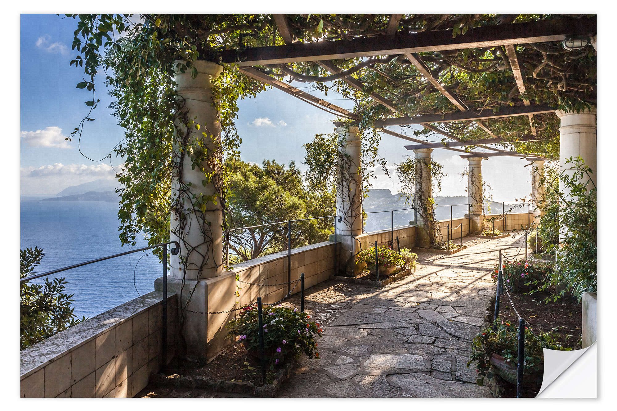 Posterlounge Wandbild Garten der Villa San Michele (Capri, Italien), Christian Müringer, erhältlich als Poster, Leinwandbild, Wandsticker oder Acrylglasbild