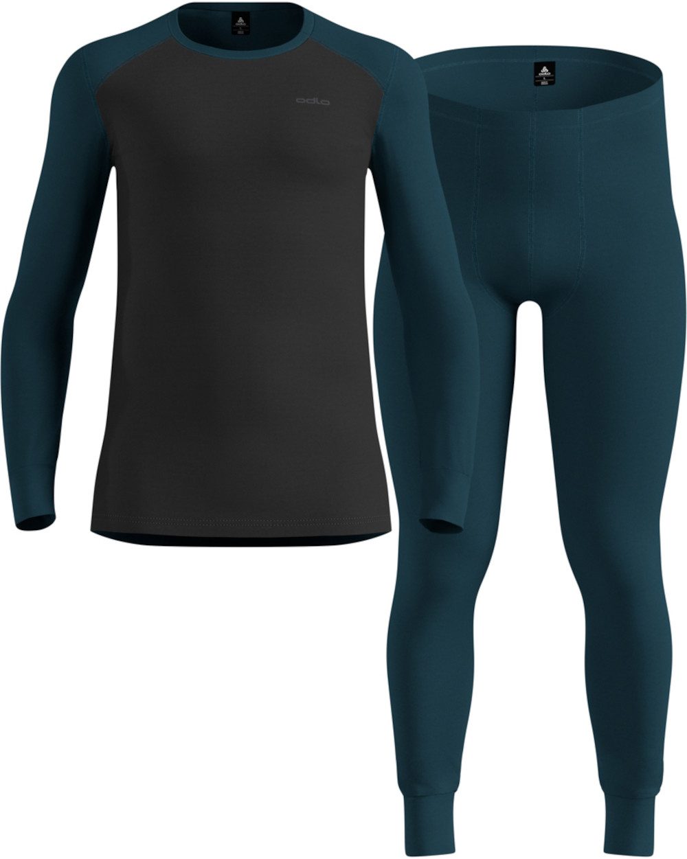 Odlo Thermounterwäsche-Set ODLO SET ACTIVE ECO WARM Longsleeve & Hose 2027 reflecting pond/black