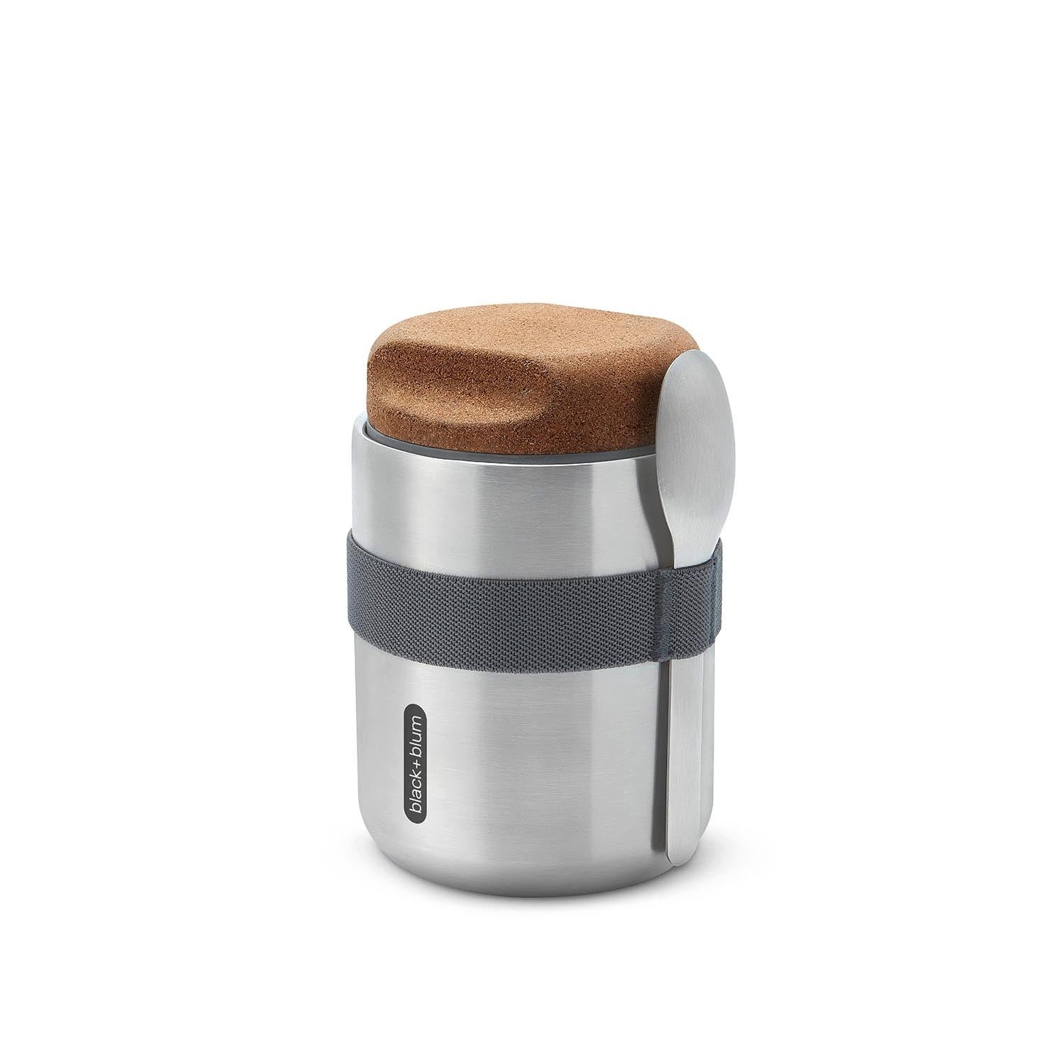 black+blum Thermobecher TO GO LUNCH, silber, 550 ml, Edelstahl