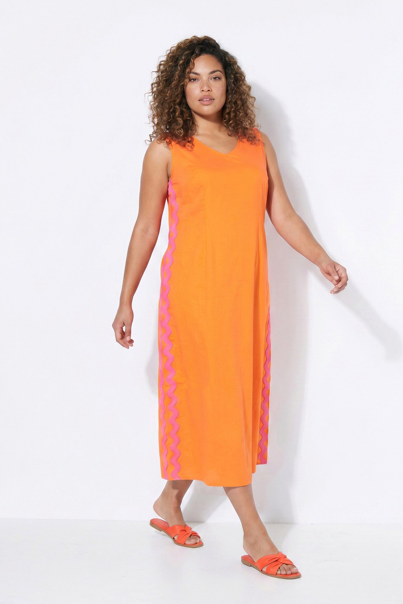 Angel of Style Jerseykleid Maxikleid A-Linie seitliches Wellenband