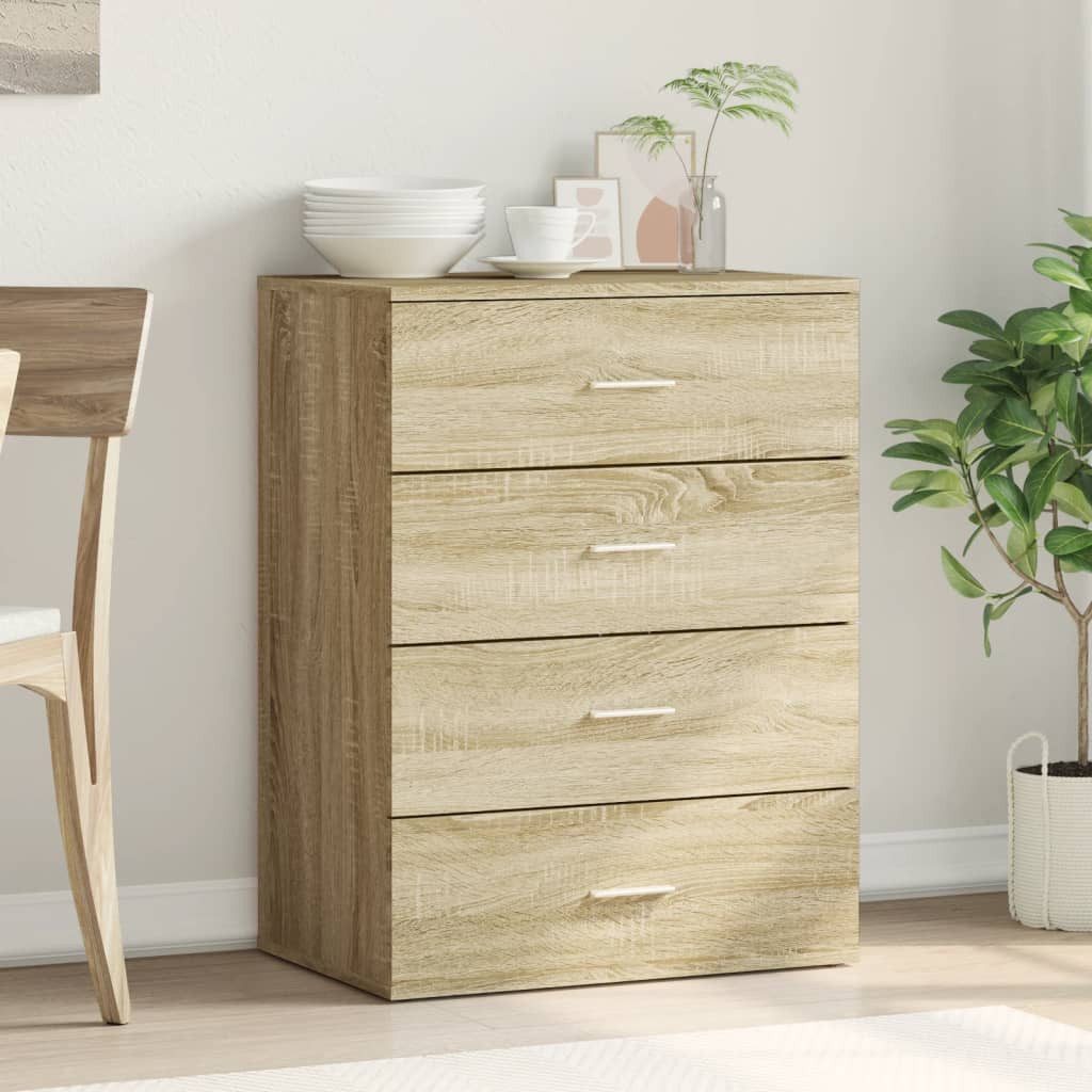 vidaXL Sideboard Sideboard Sonoma-Eiche 60x39x80 cm Holzwerkstoff (1 St) – Bild 3 von 5