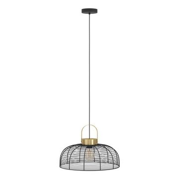 EGLO Hängeleuchte ROUNDHAM, ohne Leuchtmittel, Pendelleuchte, Esszimmerlampe Industrial, Metall in Schwarz, Ø 45cm