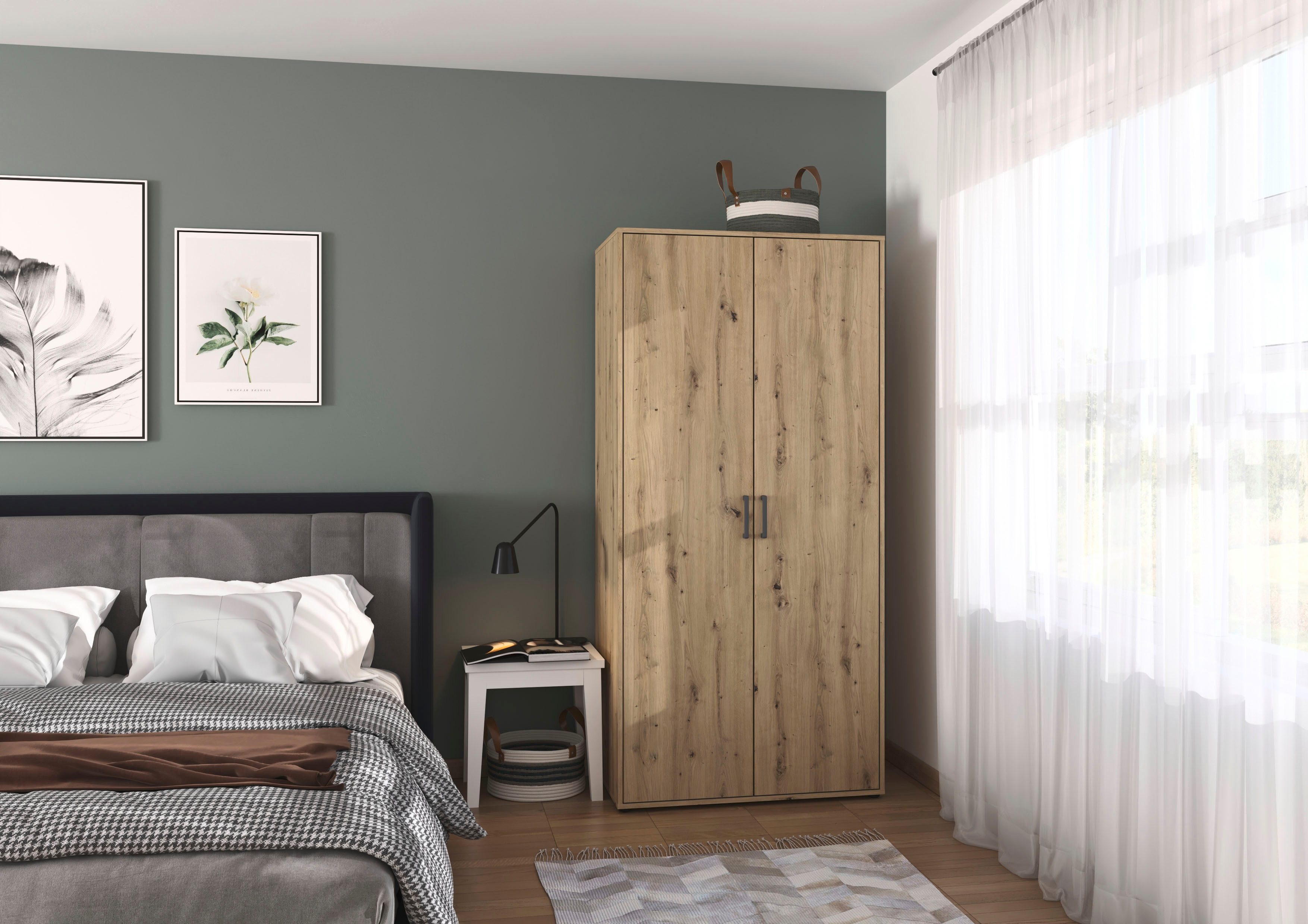 rauch Kleiderschrank VOYAGER Garderobe Wäscheschrank Schlafzimmer (in 3 verschiedenen Ausstattungen BASIC/CLASSIC/PREMIUM) mit 2 modernen Griffvarianten, viel Stauraum MADE IN GERMANY