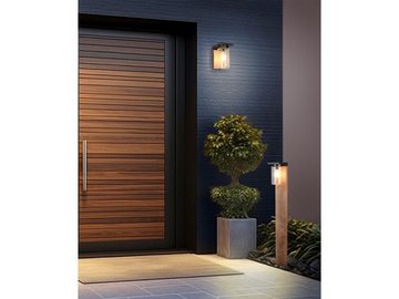 meineWunschleuchte LED Außen-Wandleuchte, Tageslichtsensor, LED wechselbar, Warmweiß, Fassadenbeleuchtung Hauswand, Wandlaterne Landhausstil, Höhe 19cm