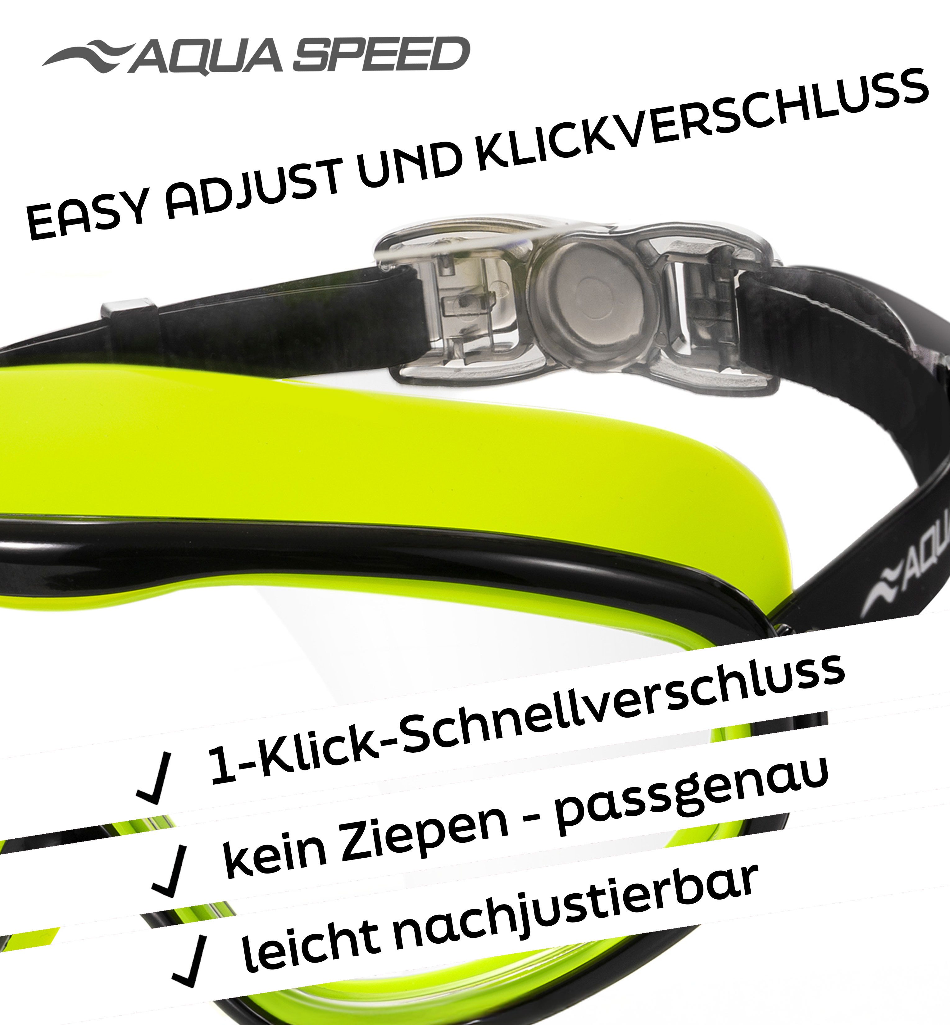 Aqua Speed Schnorchel RAY FS Tauchmaske mit Stoff-Kopfband für Erwachsene / Jugendliche (Einzel Schwimmmaske mit gehärtetem Glas), Taucherbrille Stoffband Einzellinse