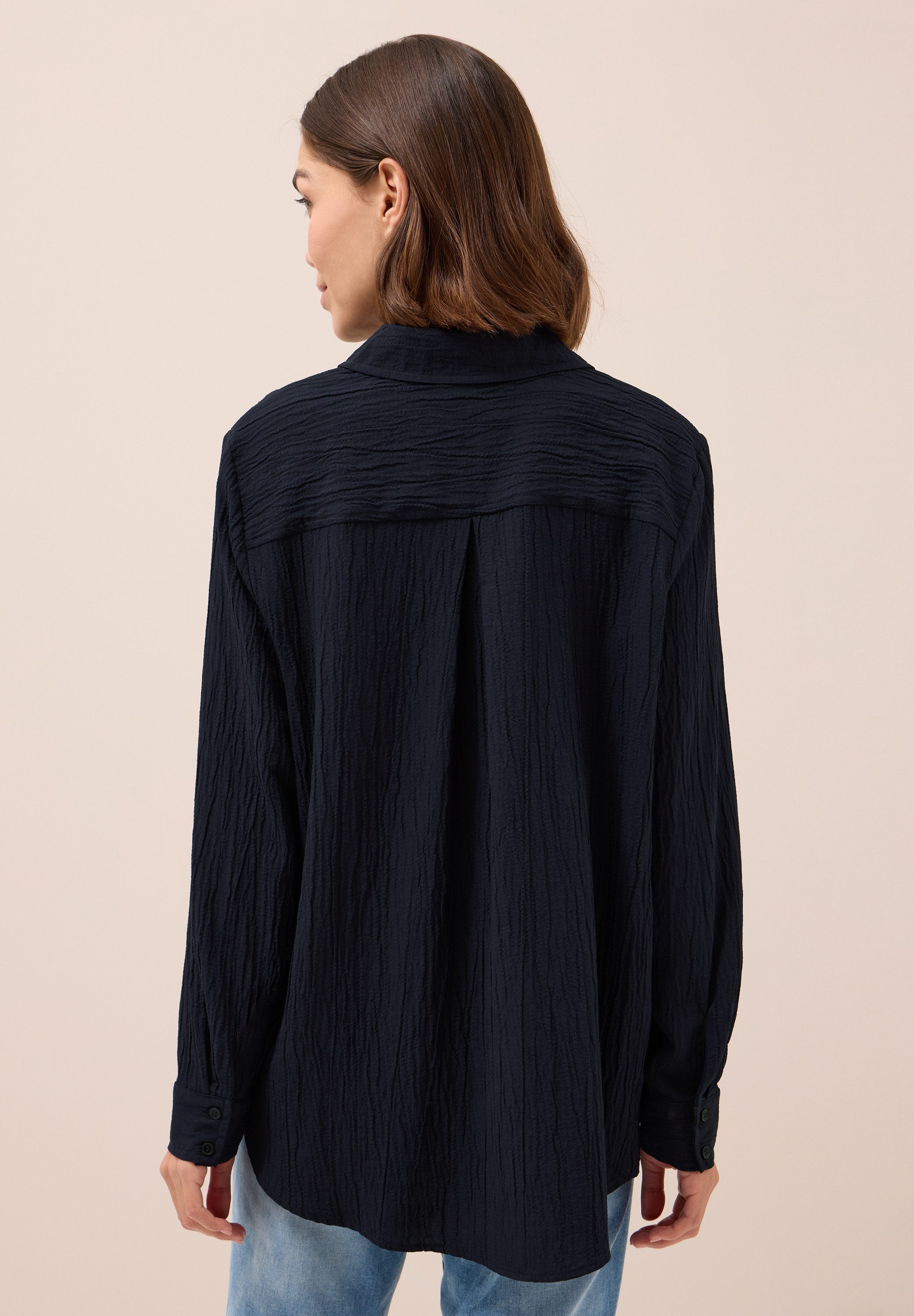 CECIL Hemdbluse aus stretchigem Viskosematerial günstig online kaufen
