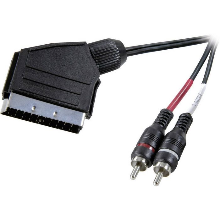 SpeaKa Professional SCART / 2 Cinch Adapterkabel 2 m Audio- & Video-Kabel (2.00 cm)