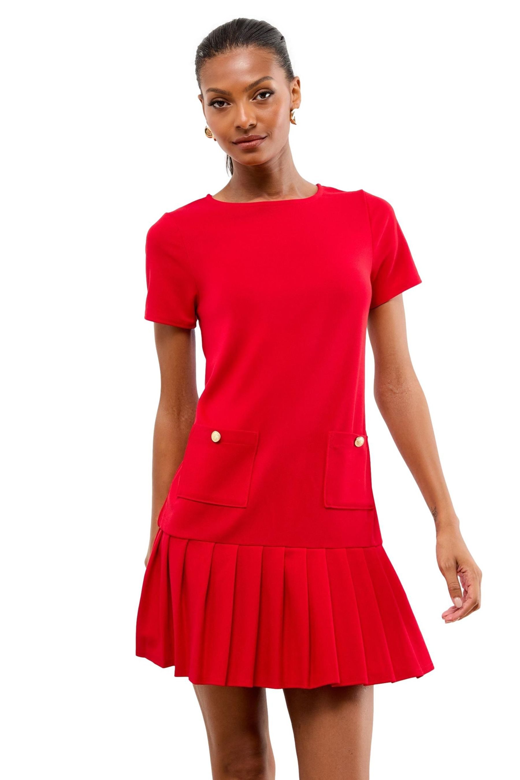 LIPSY Plisseekleid Lipsy Mini-Etuikleid mit Knopfdetails, Regular (1-tlg) günstig online kaufen