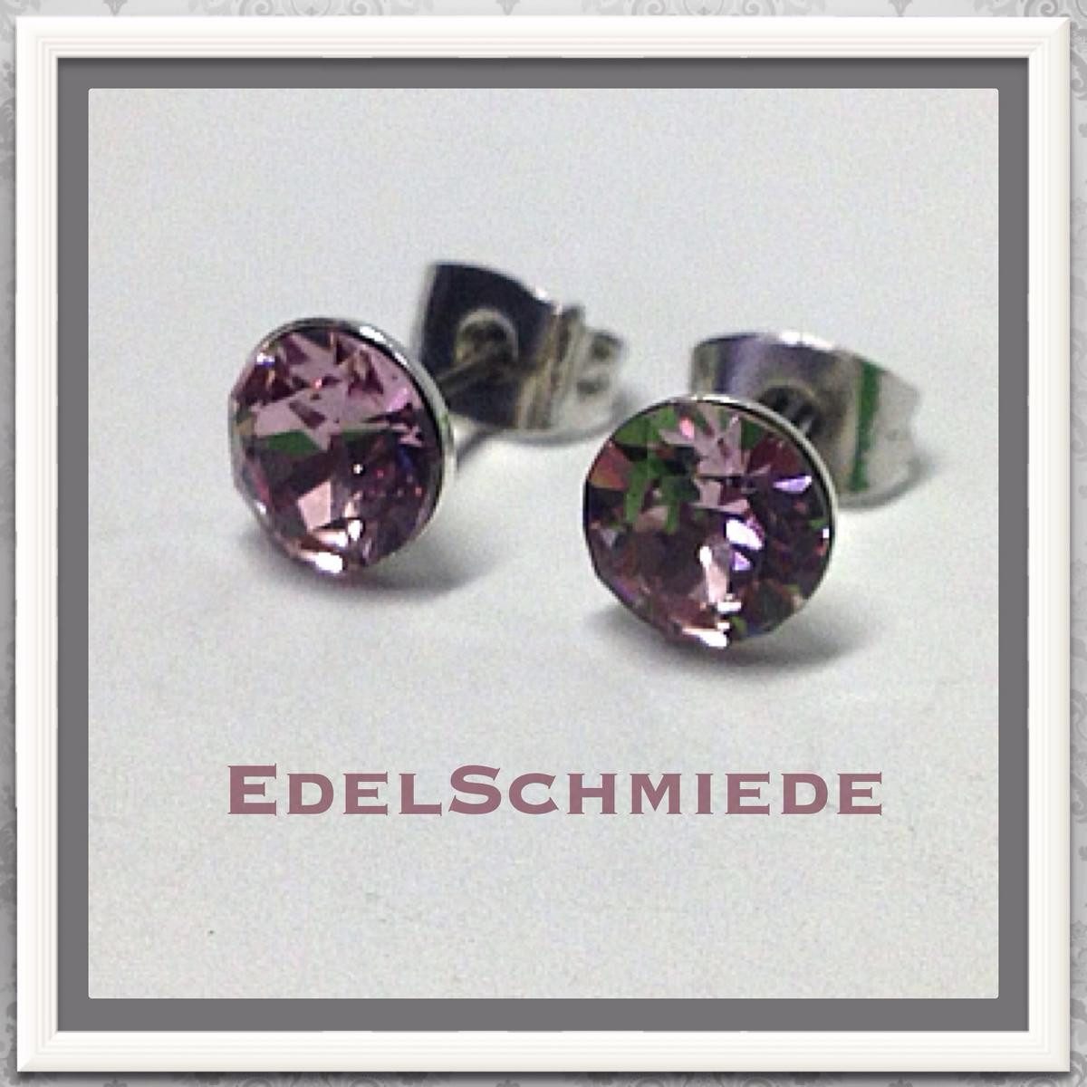 Ohrstecker-Set Edelschmiede925 Ohrstecker Modeschmuck (Stift = Titan) m Swarovski