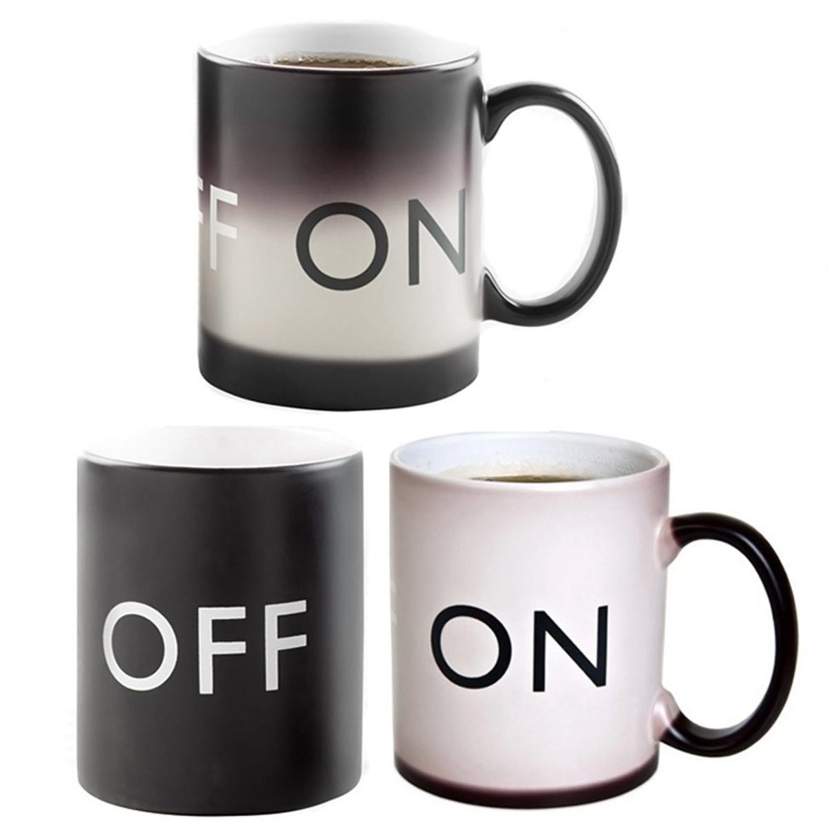 Goods+Gadgets Tasse GOODS+GADGETS Animierte Thermo Tasse On/Off - Farbwechsel Kaffeetasse, Keramik, wärmeempfindliche Kaffee Tasse – Bild 2 von 2