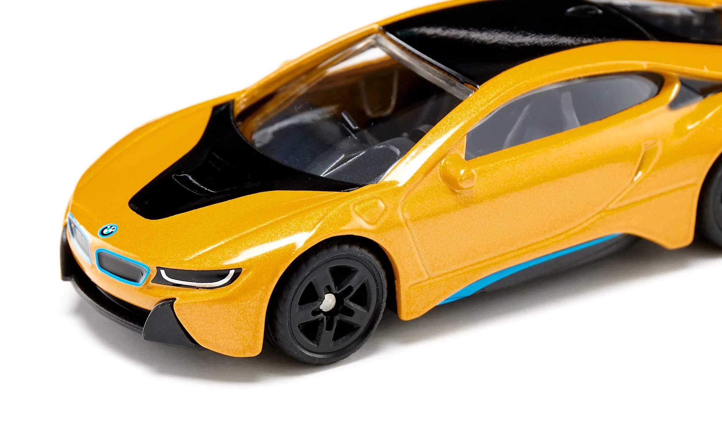 Siku Spielzeug-Auto Sportwagen Modell mit auffälliger goldgelber Lackierung, Goldgelbe Lackierung, Sportwagen-Design