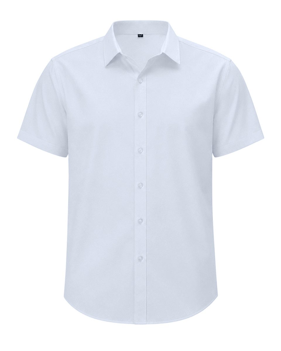 Allthemen Kurzarmhemd Herren Kurzarmhemd klassischer Kragen Regular Fit Business Hemd