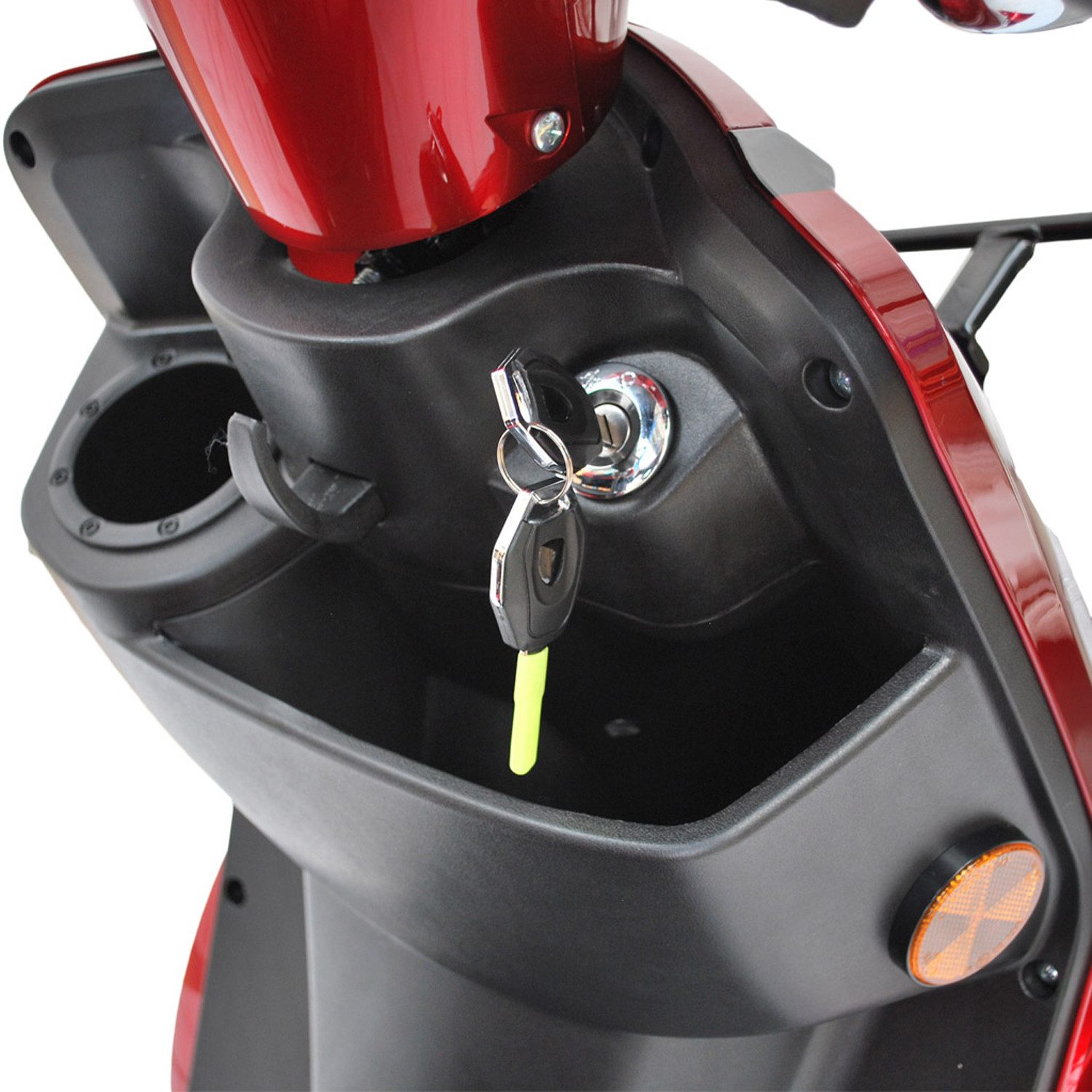 ECO ENGEL Elektromobil E-Scooter 4 Räder ECO ENGEL 510 Rot, 25 km/h mit Dach, Topcase und Dach