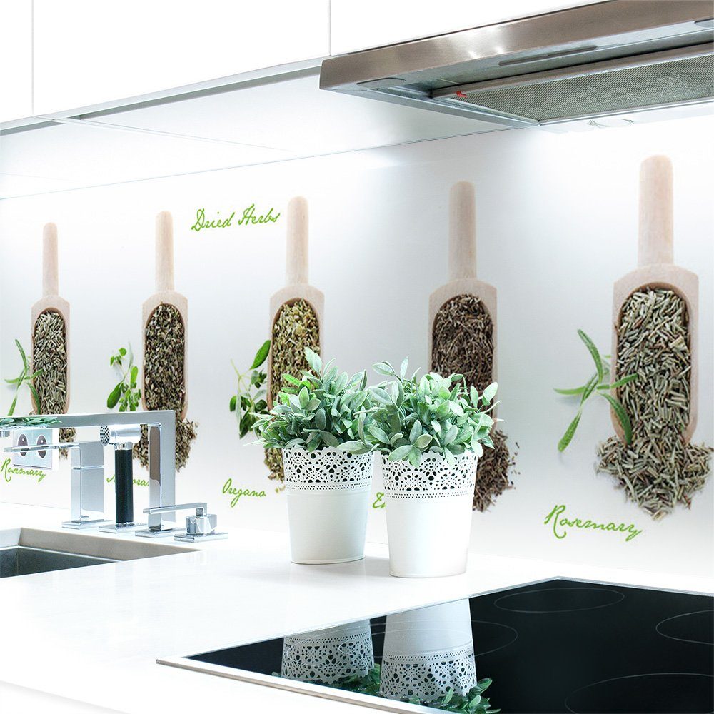 DRUCK-EXPERT Küchenrückwand Küchenrückwand Küchen Kräuter Premium Hart-PVC 0,4 mm selbstklebend